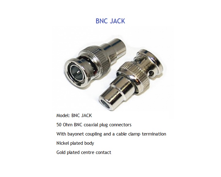 BNC JACK Gold plated centre contact